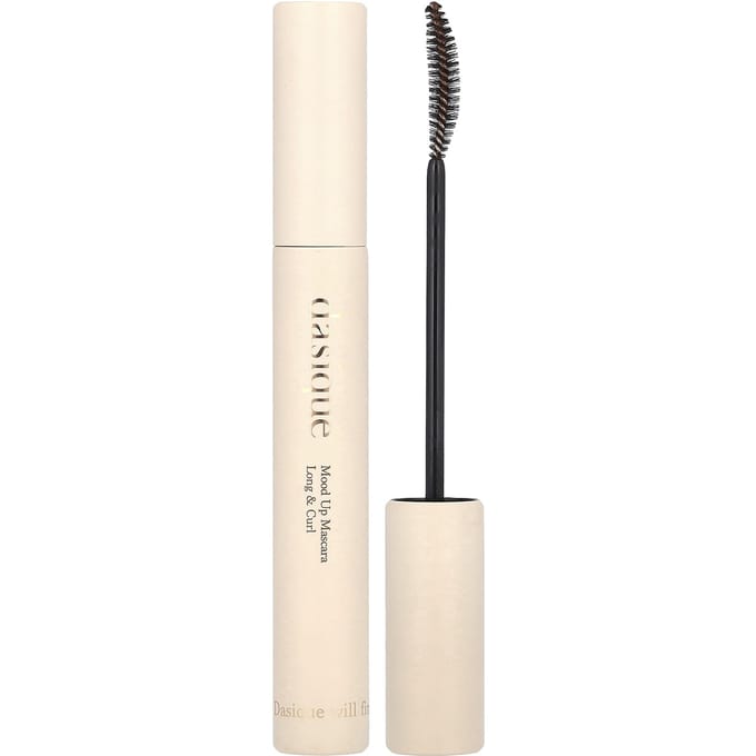 Dasique, mood up mascara, long and curl, 2 chocolate brown, 7.5g (0.26oz) white
