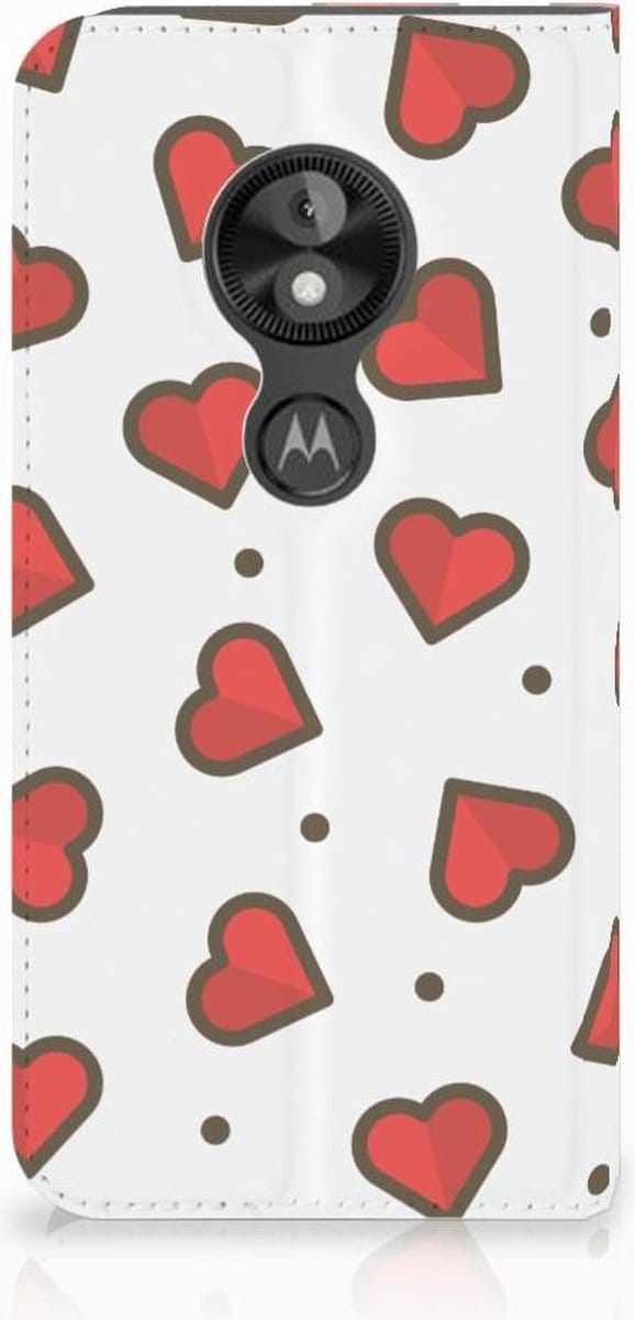 Motorola Moto E5 Play Hoesje met Magneet Hearts