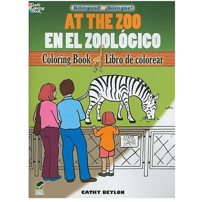 At The Zoo Coloring Book/En El Zoologico Libro De Colorear - Cathy Beylon