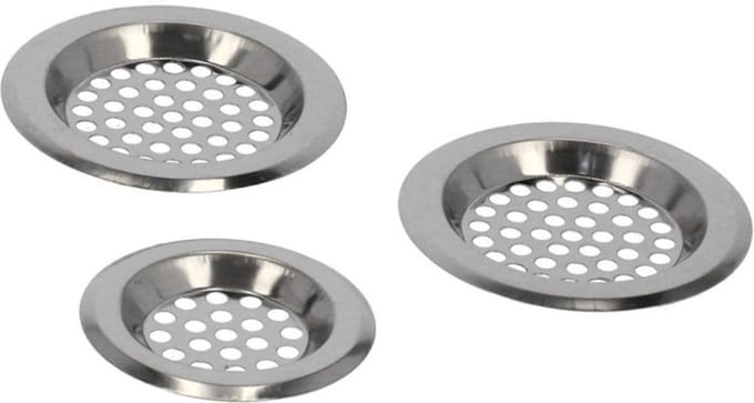 Alpina Wasbak gootsteen zeefjes - 3x - rvs