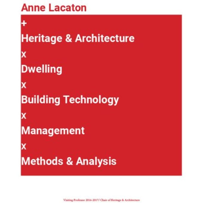 Visiting Professor Anne Lacaton
