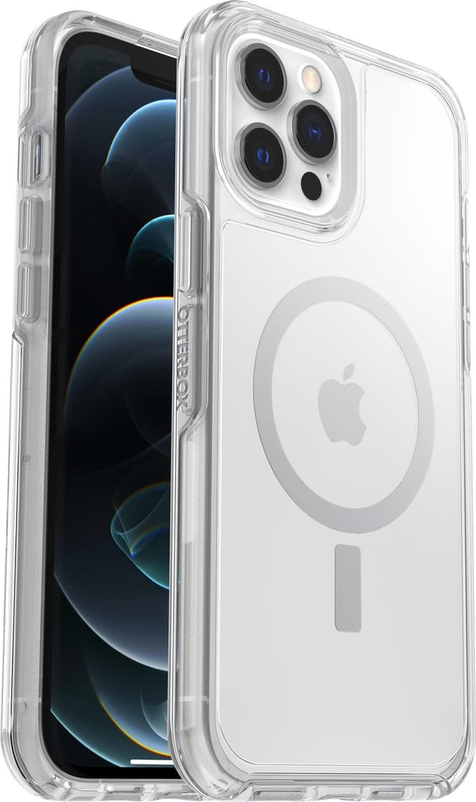 OtterBox Symmetry Plus hoesje met MagSafe voor iPhone 12 Pro Max - Transparant