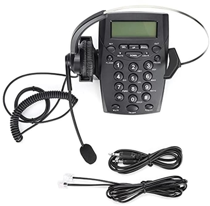 Vaste Bureautelefoon met Omnidirectionele Microfoonheadset voor Kantoor en Thuis