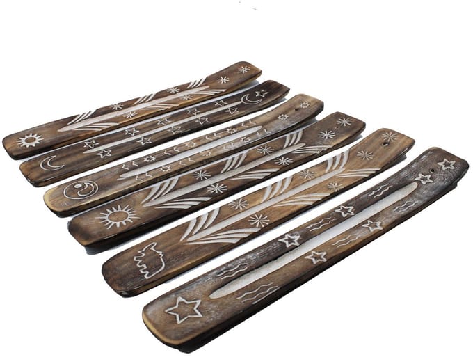 White Washed Incense Holder - Simple