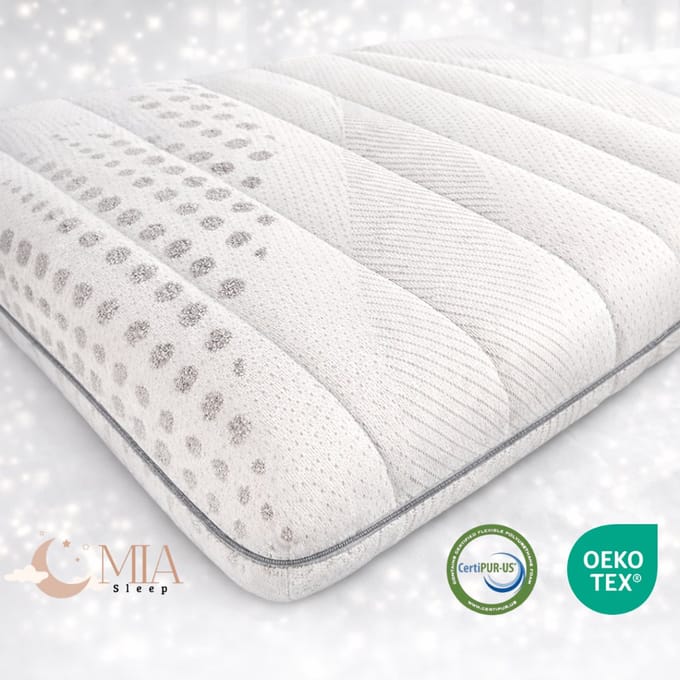 MIA Sleep Cooltouch Topper - Topdekmatras - 120x200 - Luxe Tijk - Gemiddeld - circa 7 cm dik