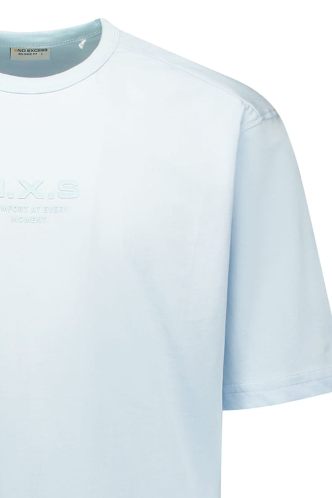 No Excess T-shirt Crewneck Sky Größe: S | Basic T-Shirts Outlet | Herren