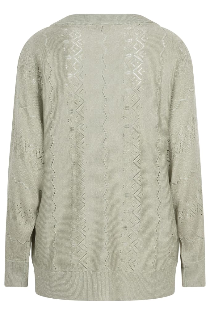 EsQualo Sweater Batwing Lurex Jade Größe: S | Pullover Outlet | Damen
