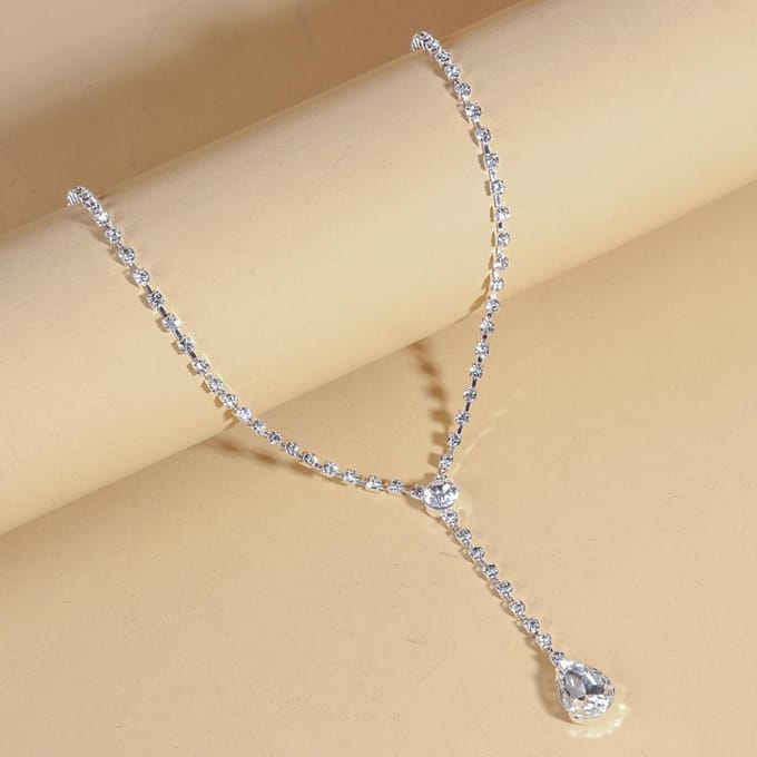 Bruidssieraad Set Bruiloft Bijpassende Oorbellen Ketting Sieraden Tweedelige Set