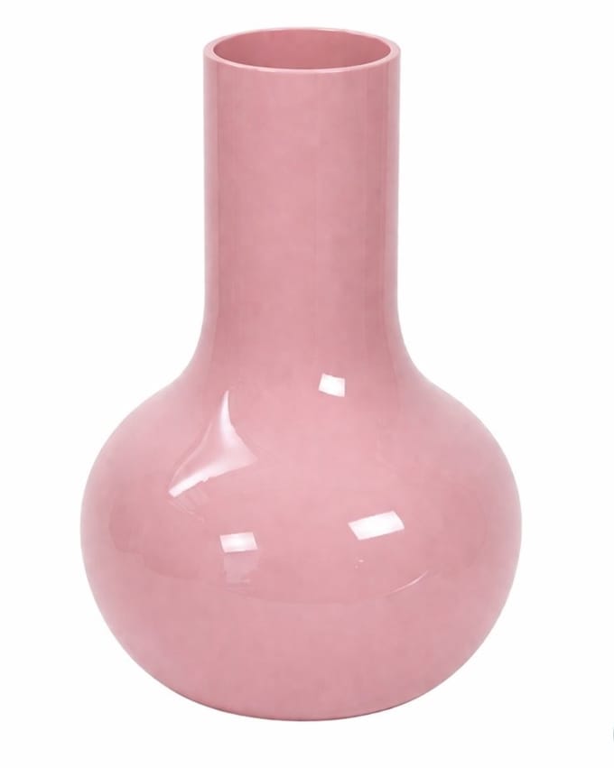 Vaas Seim | Small | Pink - Roze | Mondgeblazen glas | Ø25,5 x H37 cm