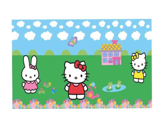 "Set Hello Kitty™ muurdecoraties - Feestdecoratievoorwerp - One size"