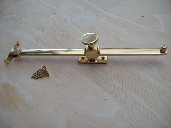 Raamverblijf - Raambegrenzer - Kozijn Beveiligen - Schroefbevestiging - 250 mm - Brons