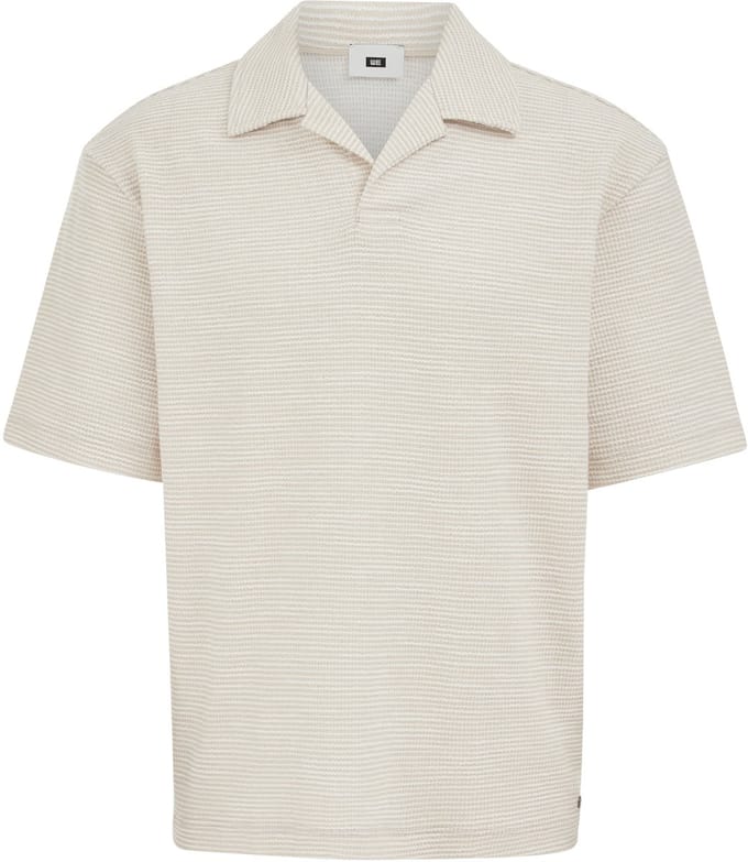 WE Fashion Heren relaxed fit polo met structuur