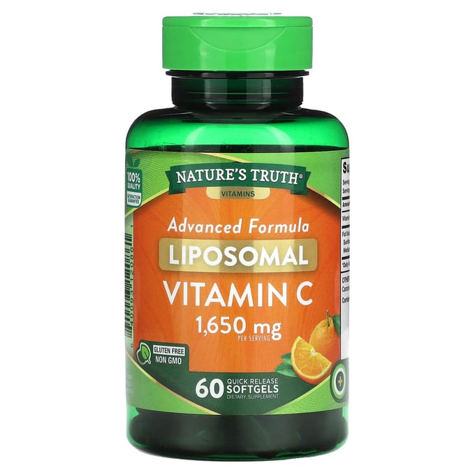 Vitamine C Liposomale, Formule Avancée, 60 Gélules Molles à Libération Rapide