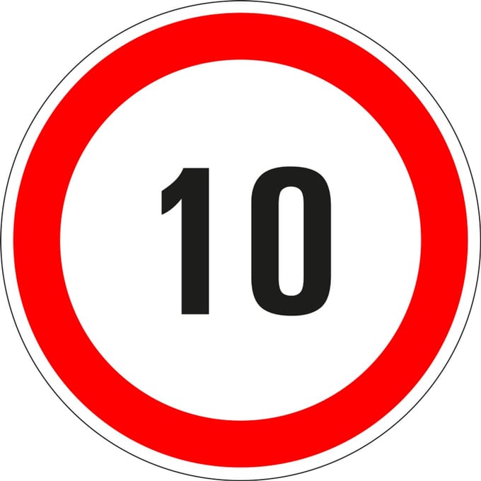10 bord - kunststof 100 mm