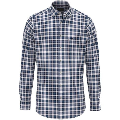 Fynch-Hatton Overhemd Classic Check Button Down Navy / male