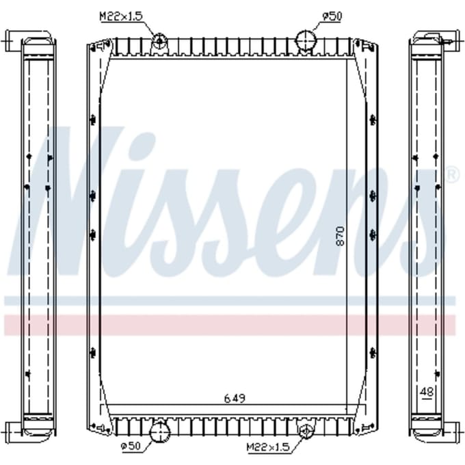 Radiator, motorkoeling NISSENS 63845A