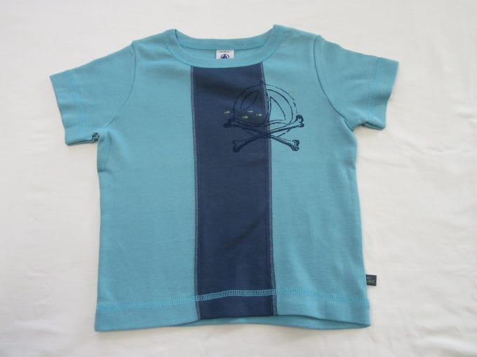 petit bateau , jongens, t-shirt korte mouw , blauw , 2 jaar 86