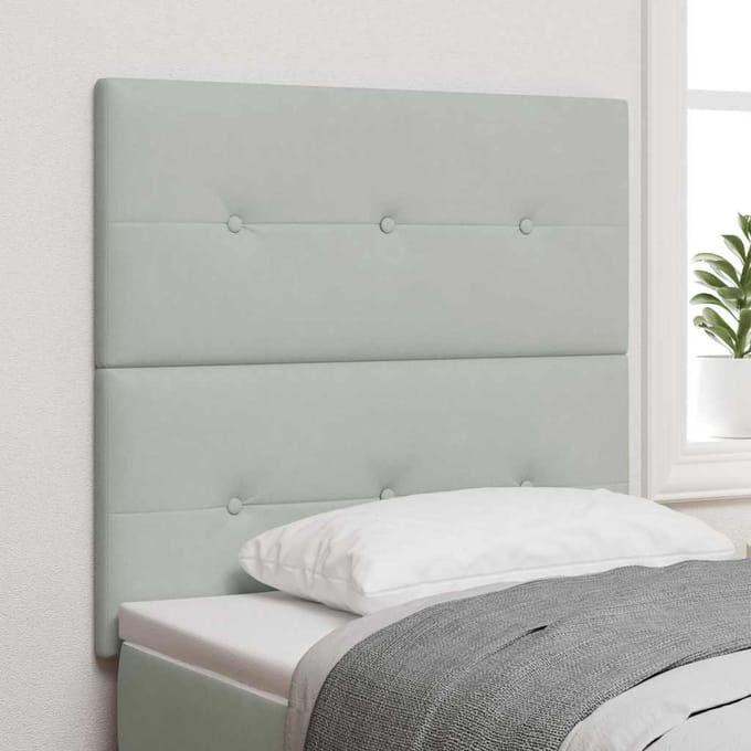 vidaXL - Hoofdbord - Lichtgrijs - 100 - cm - Fluweel