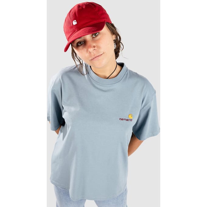 Carhartt WIP American Script T-Shirt blauw