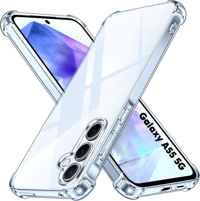 Hoesje voor Samsung Galaxy A55 5G backcover Shockproof siliconen Transparant