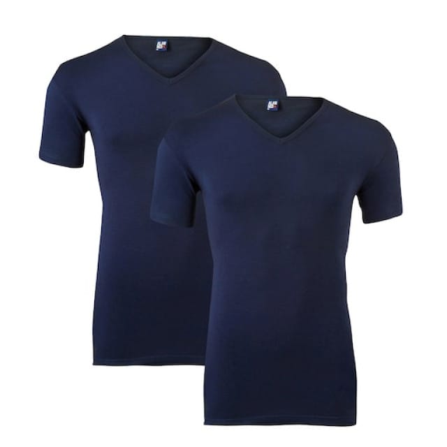 Alan Red Oklahoma T-shirt Stretch Wit (2pack) - Maat M - Heren - Basic T-shirt