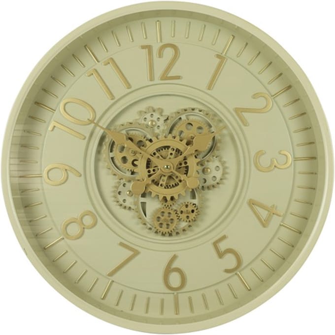 Countryfield Wandklok Celestial metaal Ø53CM crème