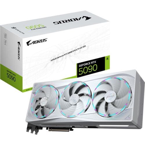 GIGABYTE GeForce RTX 5090 AORUS Stealth ICE - 32GB GDDR7 RAM - Grafische kaarten