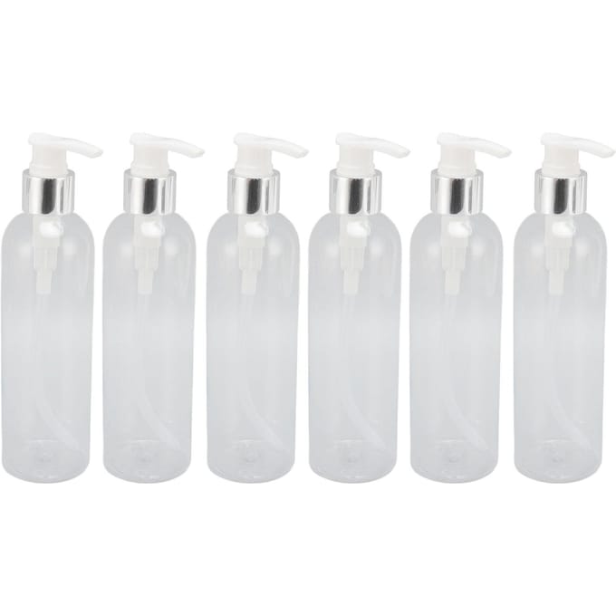 Transparante Plastic Pompfles Dispenser Leeg Navulbaar Massageolie Fles Pomp voor Shampoo white