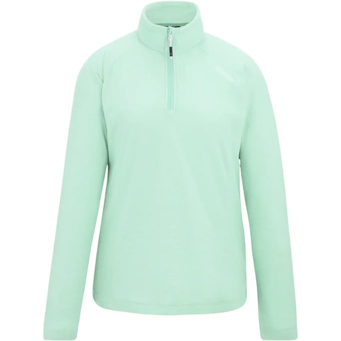 Montes lichtgewicht fleecetrui met halve rits voor dames, ideaal voor wandelen.
