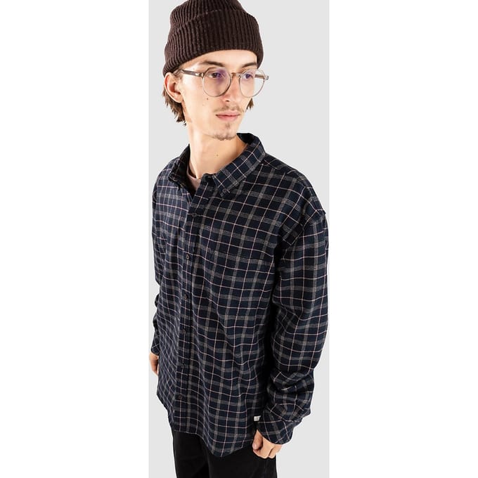 Element Button Down Regular Flannel Shirt blauw