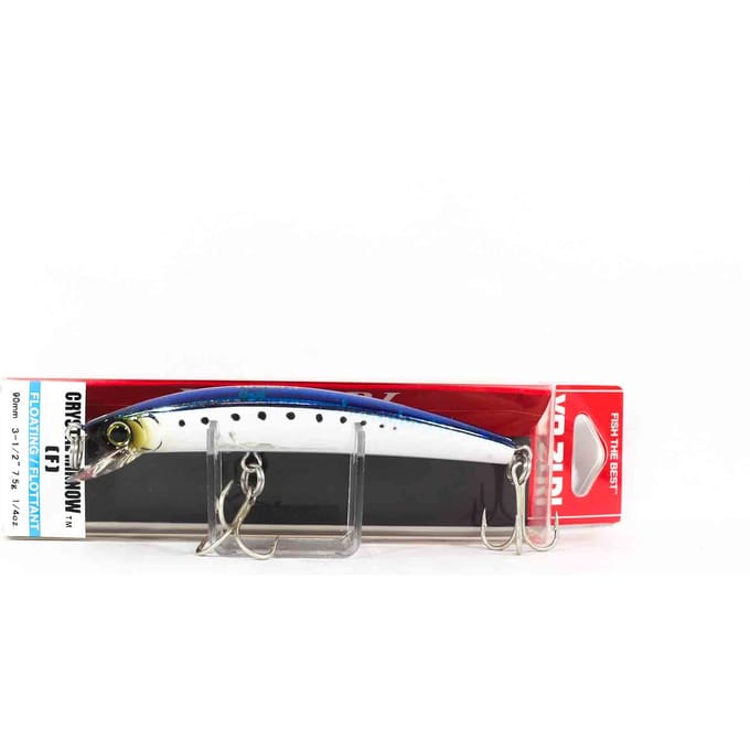 Leurre flottant Yo Zuri Crystal Minnow 90 mm R1123-HIW (9913) black