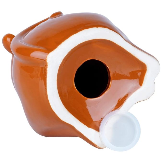 VILDE - Keramische Spaarpot - Aapvorm - Oranje - Decoratief