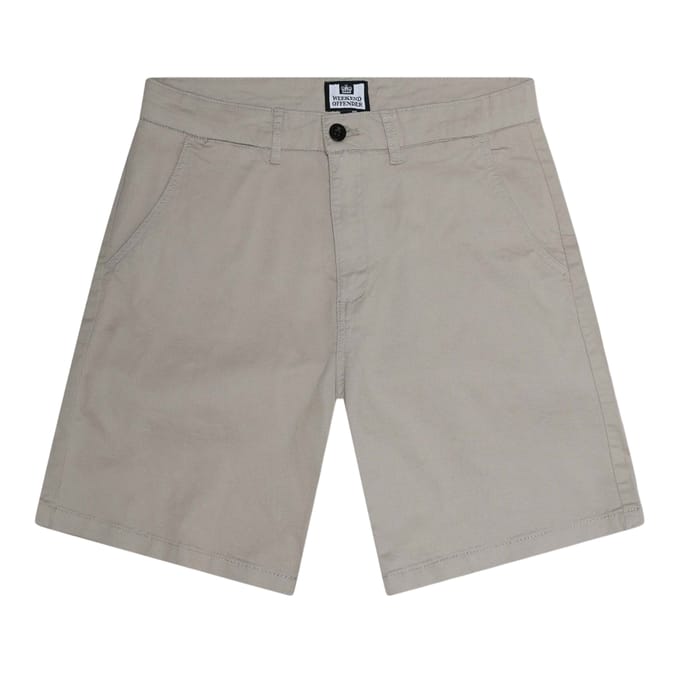 Weekend Offender Heren Dillenger Twill Chino Shorts (Stone)
