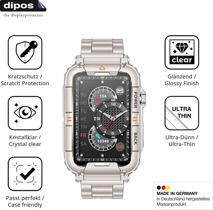 dipos – 6x Beschermfolie geschikt voor Doomixs KR88 | Krasbestendige & heldere Screenprotector Ultra-Thin
