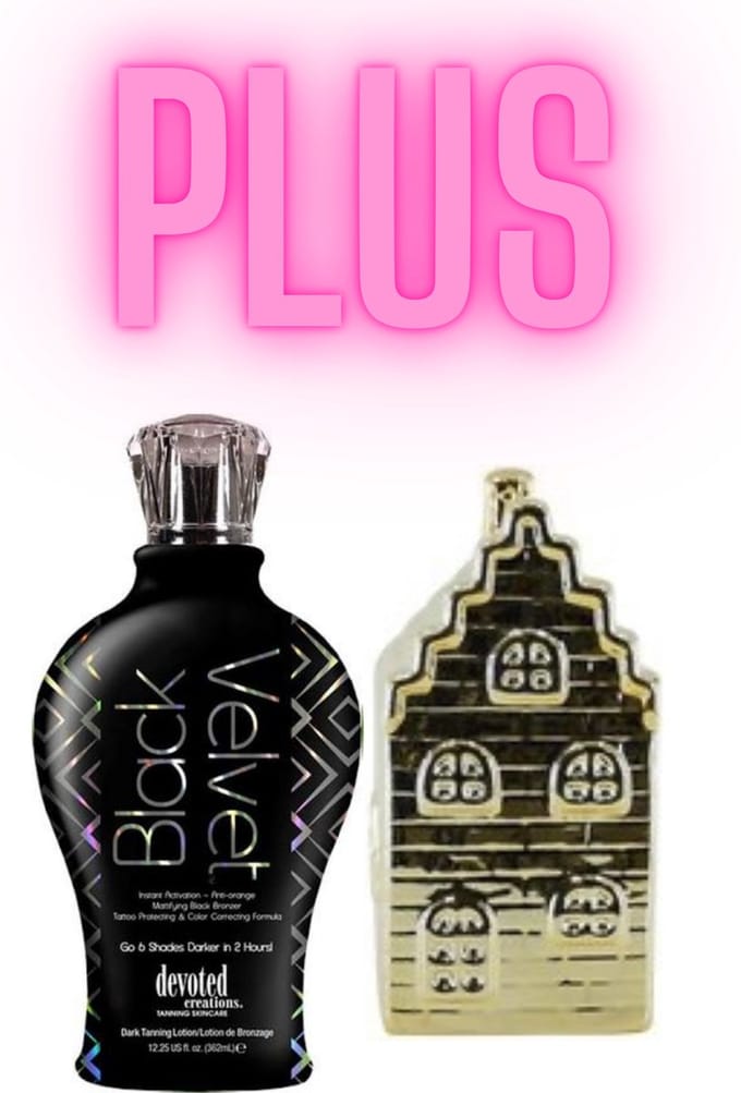 Devoted Creations Black Velvet 360 ml PLUS Gouden Spaarpot Huis 13 cm !