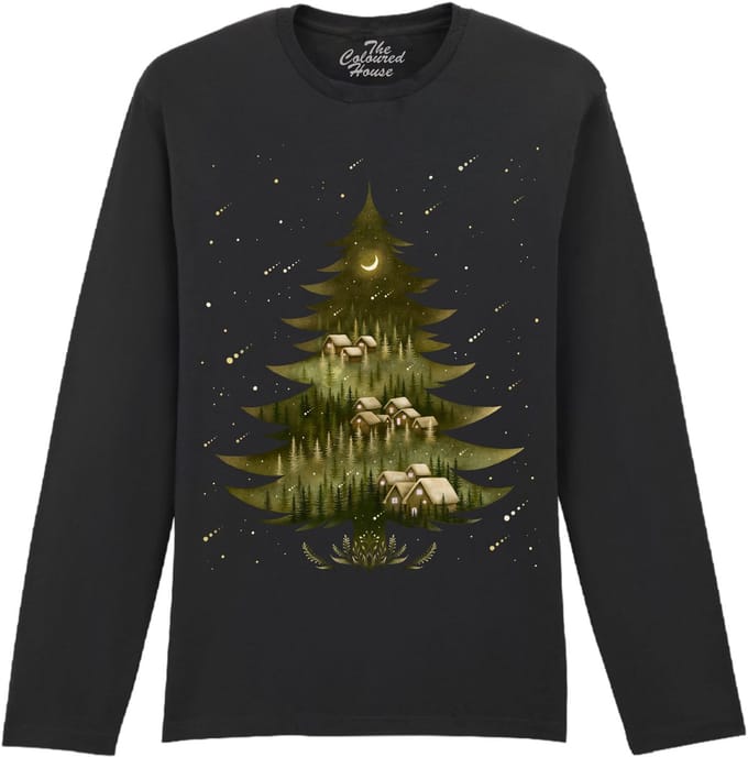 Kerstmis Holy Night The Coloured House Longsleeve T-shirt S