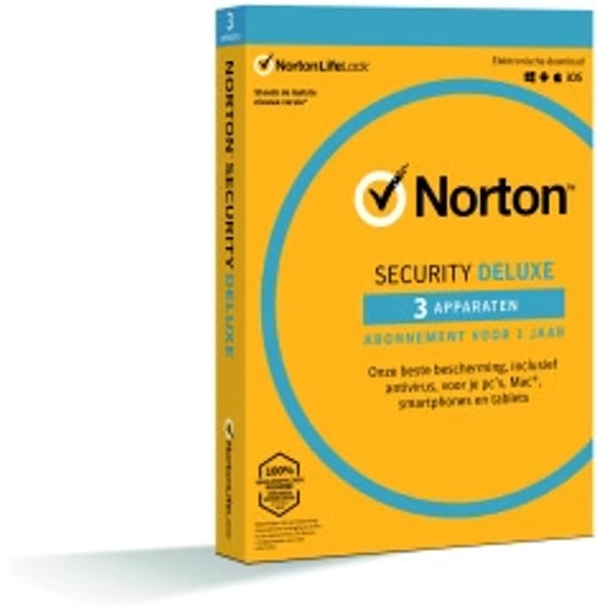 Norton Security Deluxe | antivirus inbegrepen | jaarlicentie | Windows | Mac | iOS | Android
