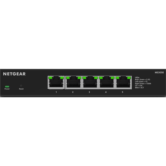 NETGEAR MS305E - Netwerk Switch - Plus Managed - 2,5 Gbps - 5 poorten