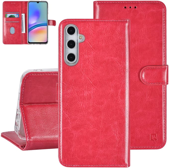UNIQ Accessory Galaxy A05S Book Case hoesje Pasjeshouder - Felroze