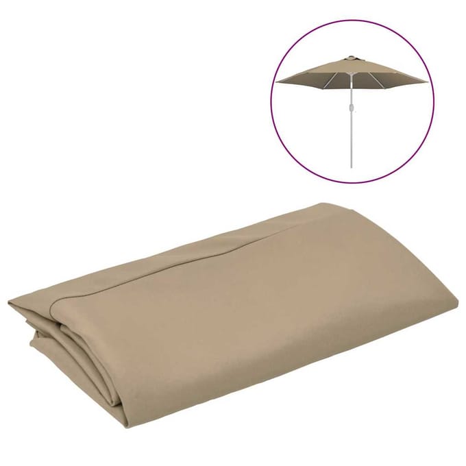 vidaXL - Vervangingsdoek - voor - parasol - 300 - cm - taupe
