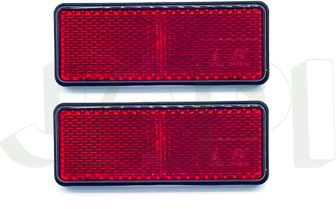 Reflector rood schroefbaar 95x38 E keur (2 stuks)