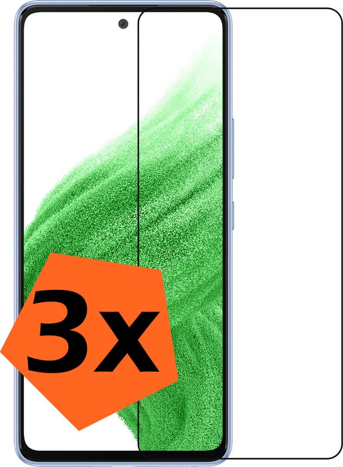 Screenprotector - 3 Stuks - Geschikt voor Samsung Galaxy A53 - Extra Sterk - Gehard Glas - Beschermglas - Tempered Glass - Screen Protector