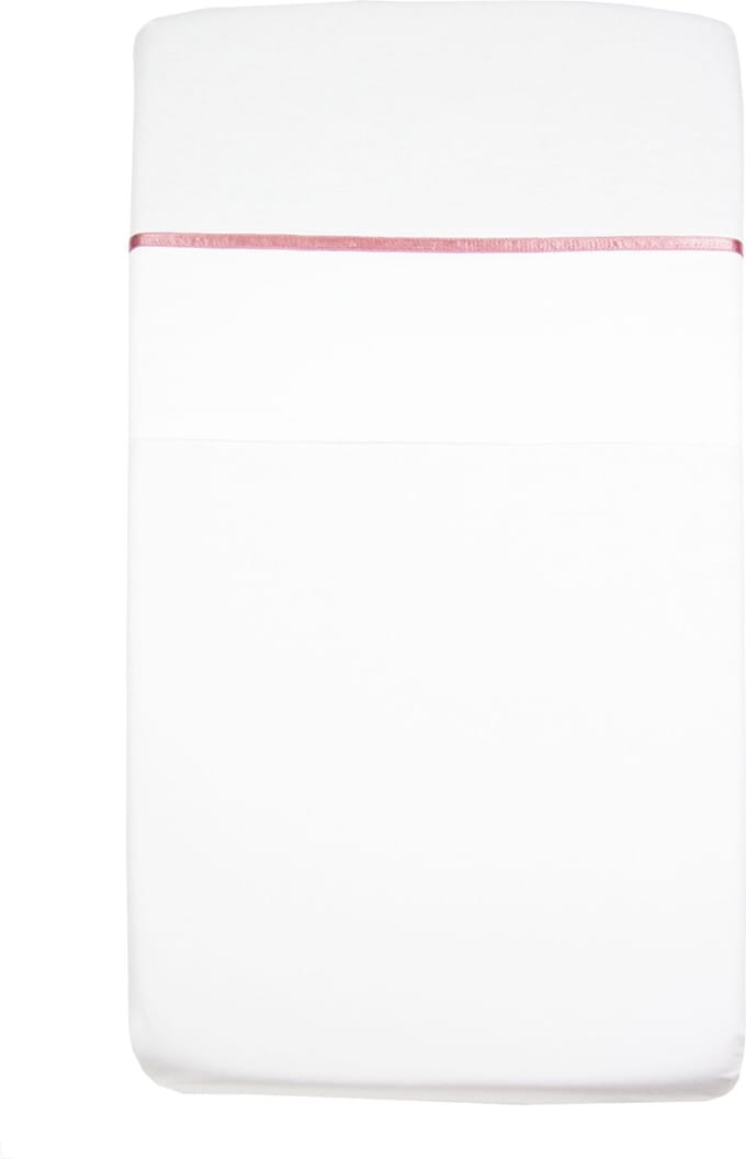 Briljant Baby Wieg Laken met Bies - 75x100 - Grey Pink