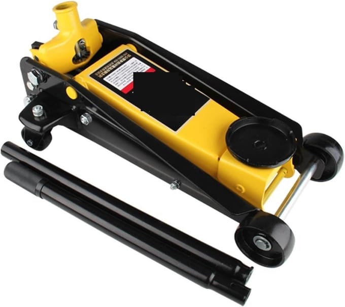 Autokrik - Vloerkrik Hydraulisch - Voertuig Onderhoud - Compact Ontwerp - 2 Ton Capaciteit - Zwart