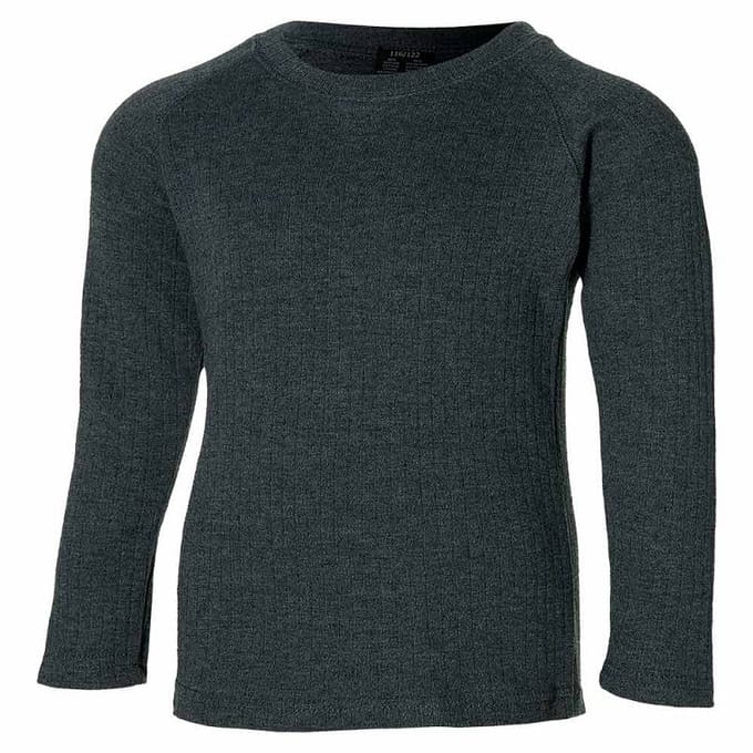 Heatkeeper - Thermoshirt kinderen - Antraciet melange - 140/146 - 1-Stuk - Thermoshirt kind