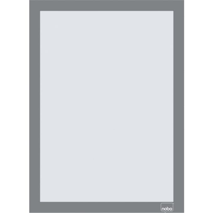 Nobo zelfklevend magnetisch kader - A4 - Set van 2 stuks - Zilver