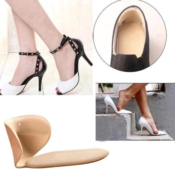 Scoby - Zelfklevende Hielbeschermers - Heel Protectors - Beige/Zwart - 4 Stuks