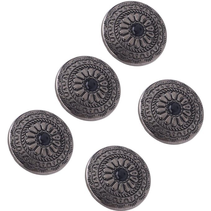 5 Set Decoratieve Klinknagel 30mm Legering 4.5mm Kruiskopschroef Achterkant Lederen Stud Set voor Lederen Tas Broek black