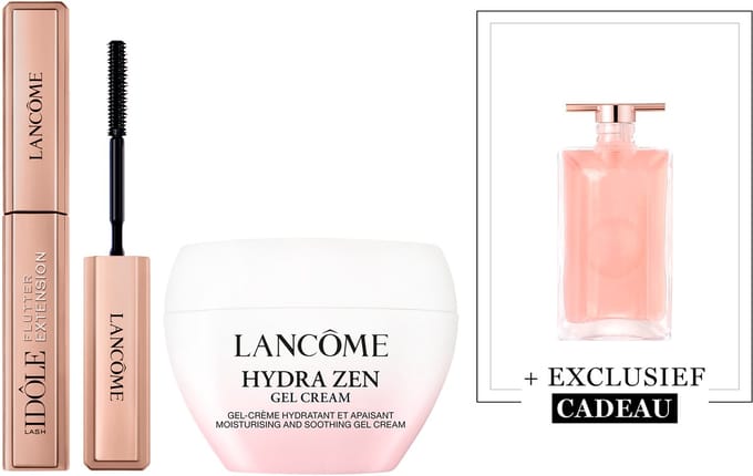 Lancôme Iconic Duo Mascara | Moisturizer + Cadeau - Lash Idôle Flutter Extension Mini Mascara Zwart & Lancôme Hydra Zen Dagcrème + Idôle 5ml Cadeau