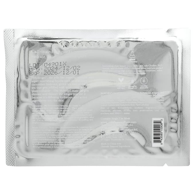 Masques Yeux Hydrogel 100% PURE Bright Eyes, 1 Paire, 0.28 oz white